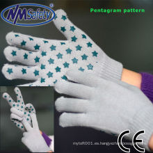 NMSAFETY pvc dotted guantes máquina